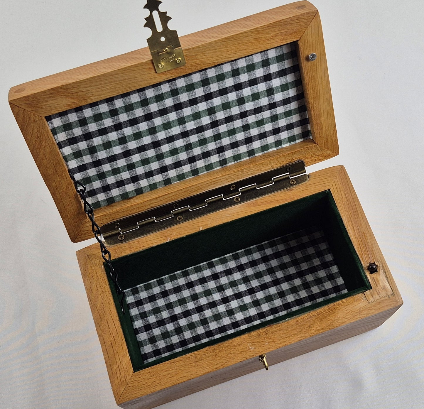 Lighted White Oak Keepsake Box
