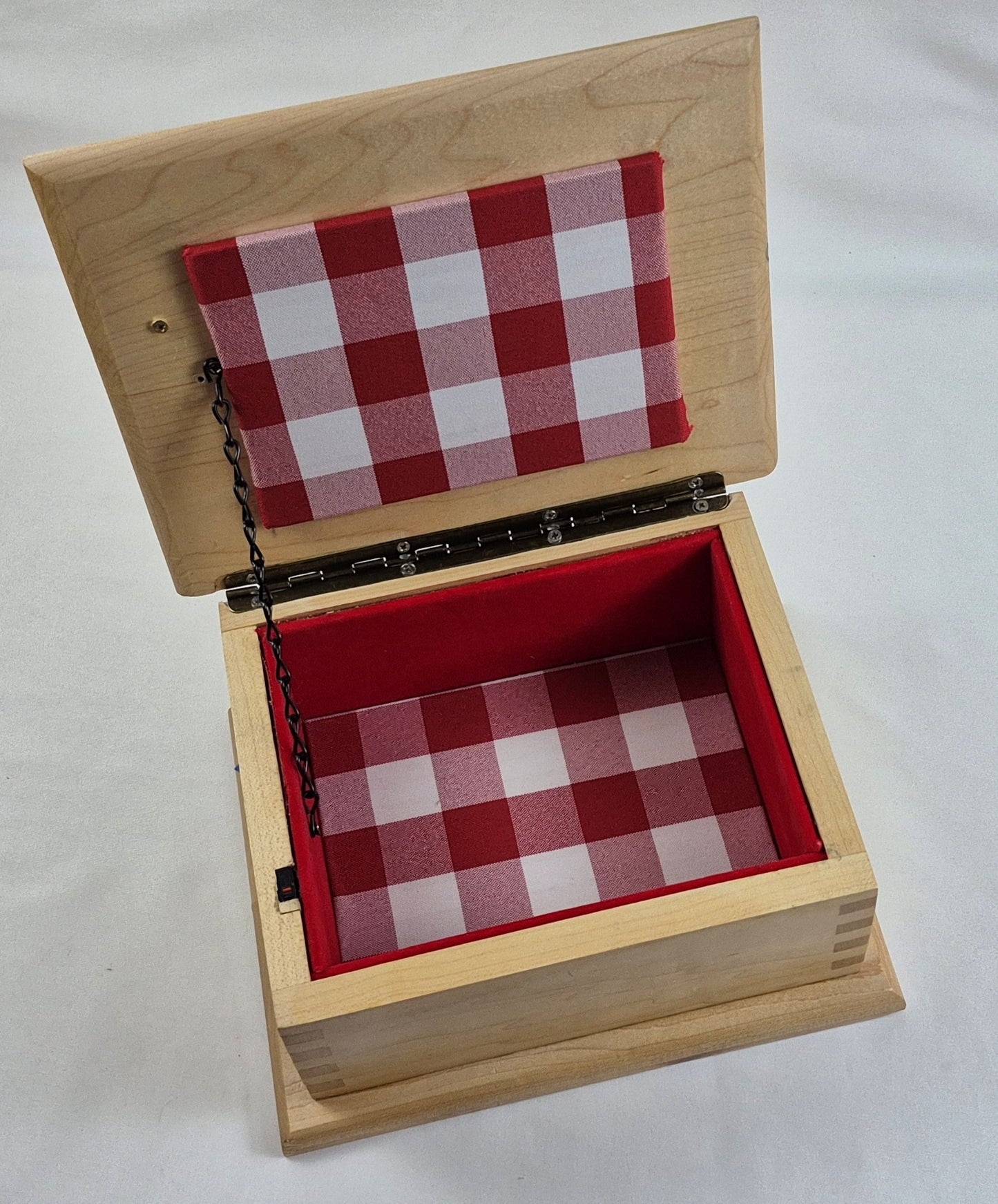 Solid White Oak Keepsake Box with LED Lighting (LB)