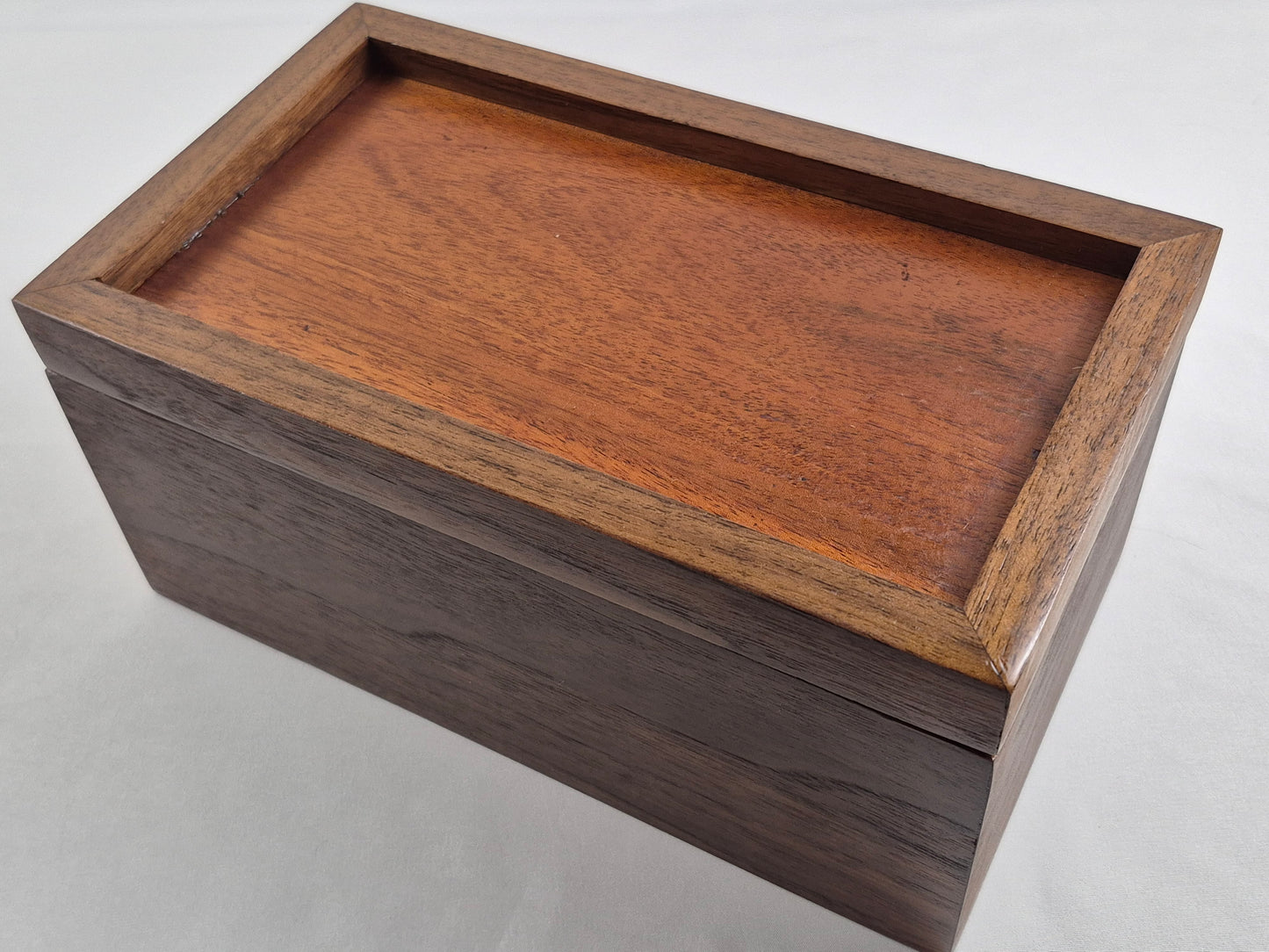 Walnut Keepsake Box with a Canarywood Top