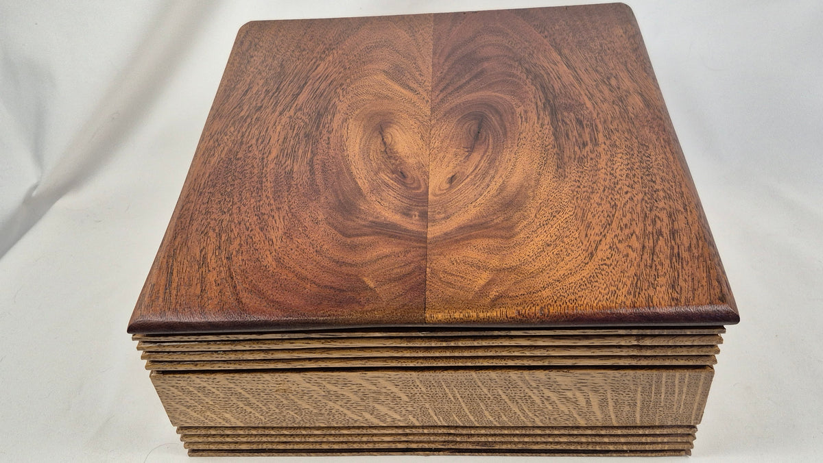 Fluted Oak Keepsake Box