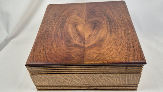 Fluted Oak Keepsake Box