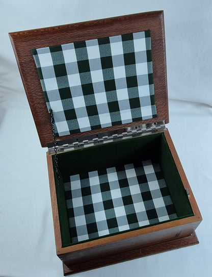 Lighted Lacewood & Mahogany Keepsake Box (LB)