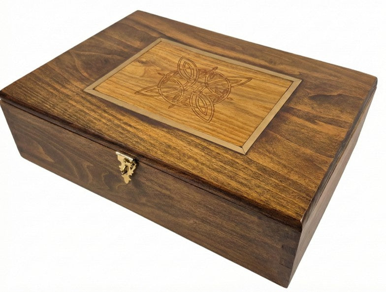 Poplar Keepsake Box with LED Lighting