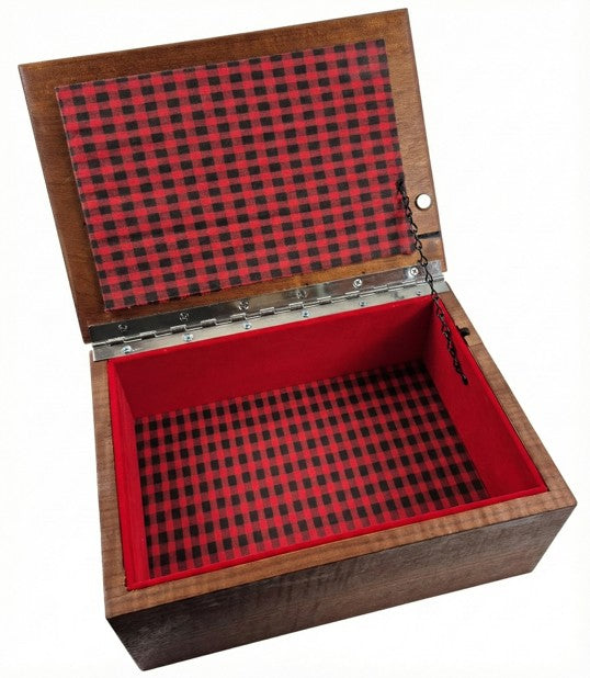 Mahogany Keepsake Box with LED Lighting