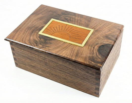Walnut Keepsake Box with LED Lighting