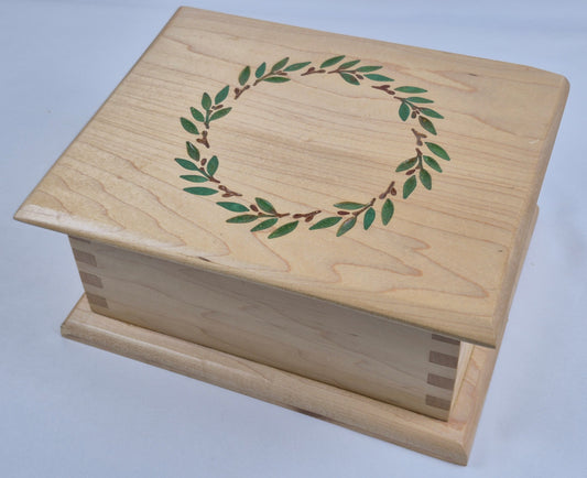 Solid White Oak Keepsake Box with LED Lighting (LB)