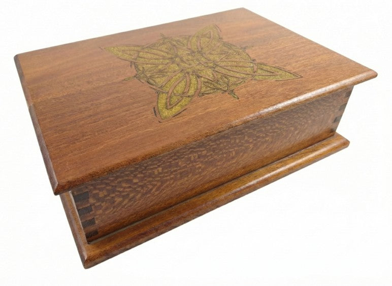 Lacewood & Mahogany Keepsake Box with LED Lighting