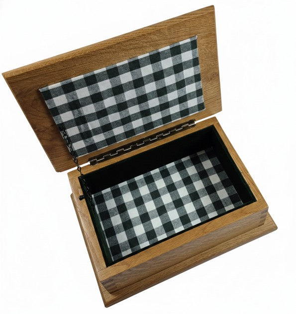 Quarter Sawn White Oak Keepsake Box with LED Lighting