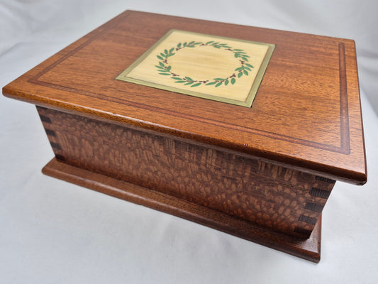 Lighted Lacewood & Mahogany Keepsake Box LB