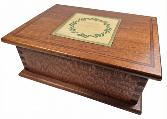 Lacewood & Mahogany Keepsake Box with LED Lighting