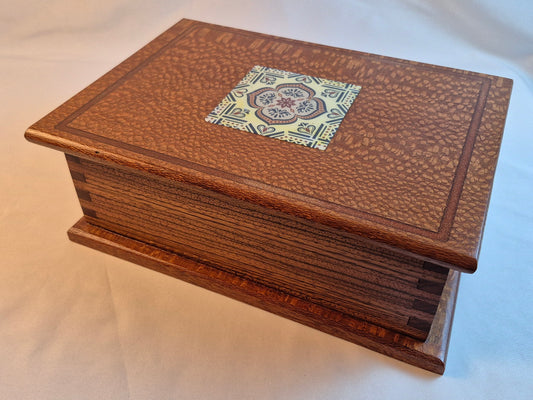Lacewood & Zebrawood Keepsake Box with LED Lighting (LB)