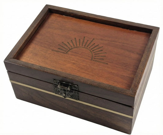 Walnut Keepsake Box with a Canarywood Top