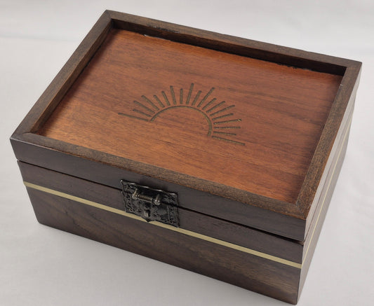 Walnut Keepsake Box with a Canarywood Top