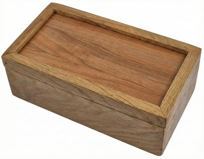 White Oak Keeepsake Box with a Canarywood Top