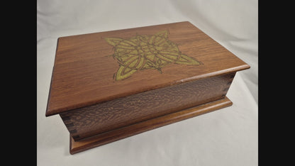 Lacewood & Mahogany Keepsake Box with LED Lighting (LB)