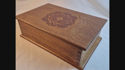 White Oak & Canarywood Keepsake Box with LED Lighting (LB)