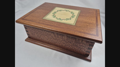 Lighted Lacewood & Mahogany Keepsake Box LB